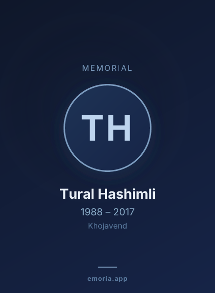 Memorial portrait of Tural Hashimli