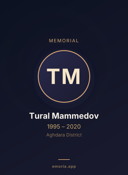 Memorial portrait of Tural Mammedov