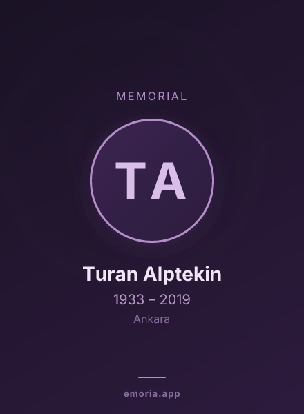Memorial portrait of Turan Alptekin