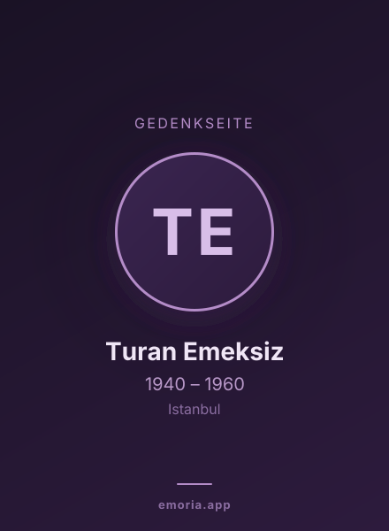 Gedenkportrait von Turan Emeksiz