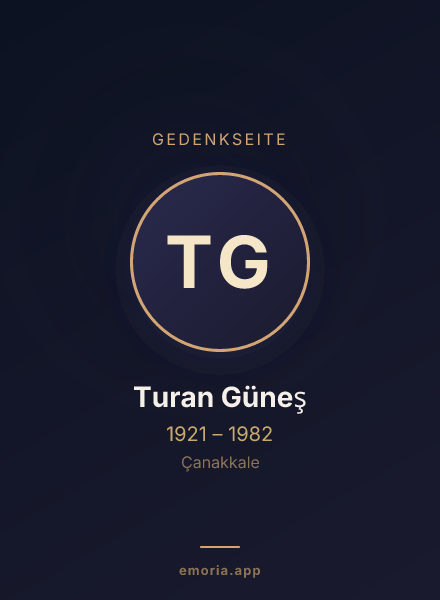 Gedenkportrait von Turan Güneş