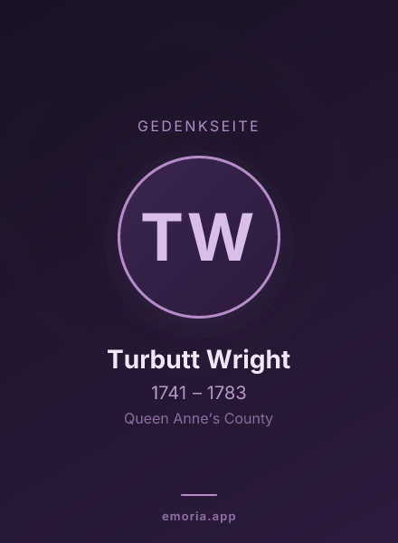 Gedenkportrait von Turbutt Wright