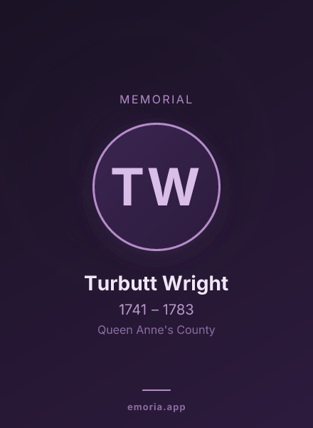 Memorial portrait of Turbutt Wright