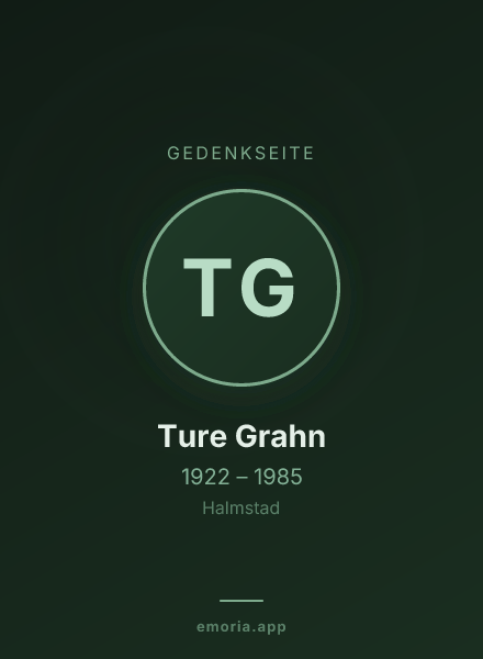 Gedenkportrait von Ture Grahn