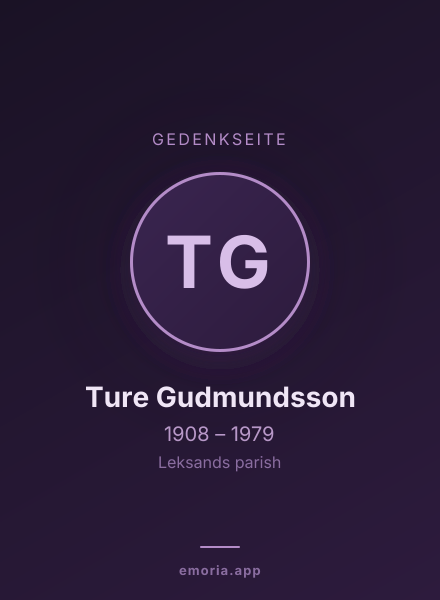 Gedenkportrait von Ture Gudmundsson