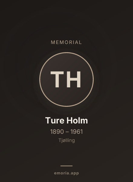 Memorial portrait of Ture Holm
