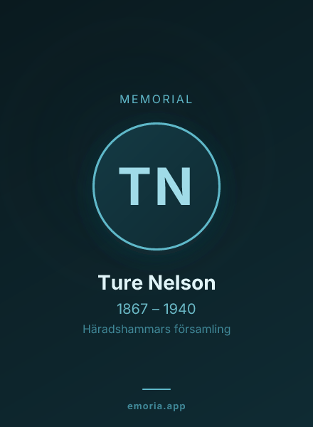 Memorial portrait of Ture Nelson