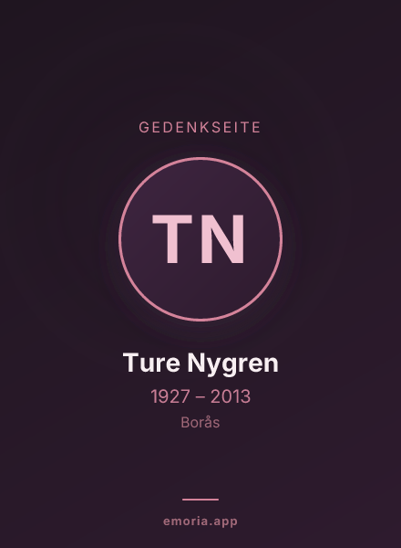 Gedenkportrait von Ture Nygren