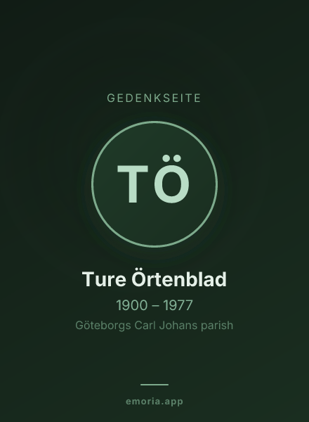 Gedenkportrait von Ture Örtenblad
