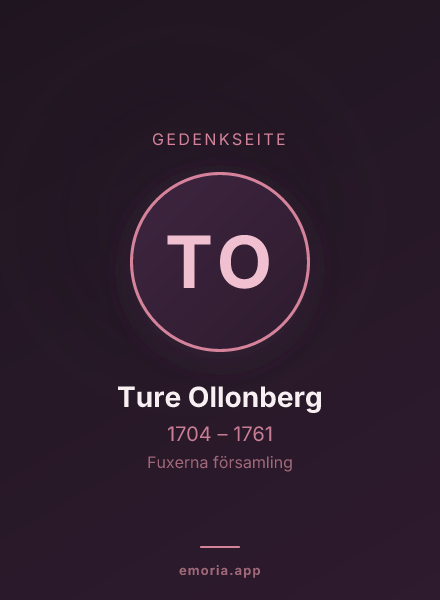 Gedenkportrait von Ture Ollonberg
