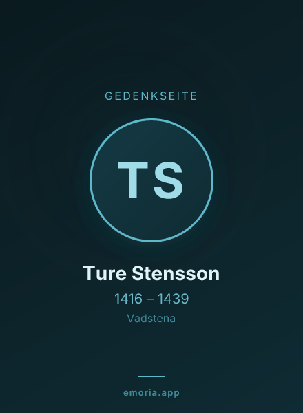 Gedenkportrait von Ture Stensson