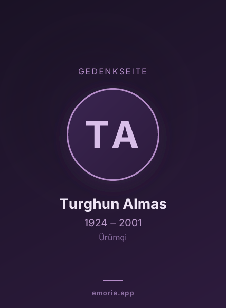 Gedenkportrait von Turghun Almas