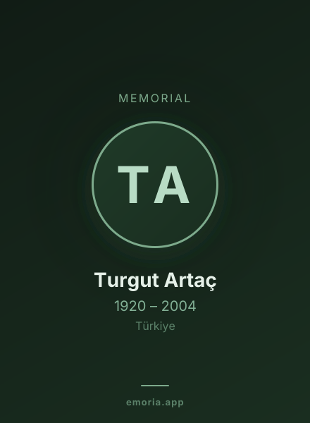 Memorial portrait of Turgut Artaç