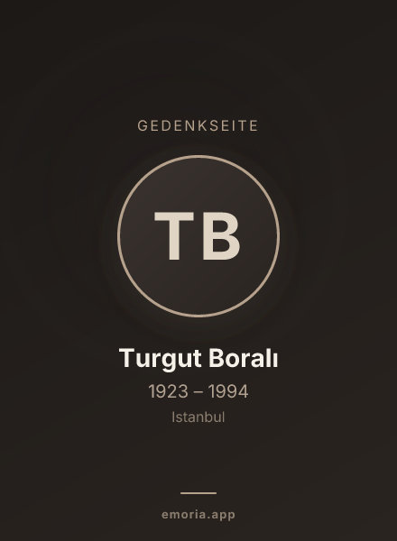 Gedenkportrait von Turgut Boralı
