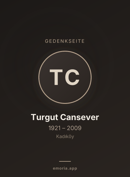 Gedenkportrait von Turgut Cansever