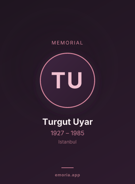 Memorial portrait of Turgut Uyar