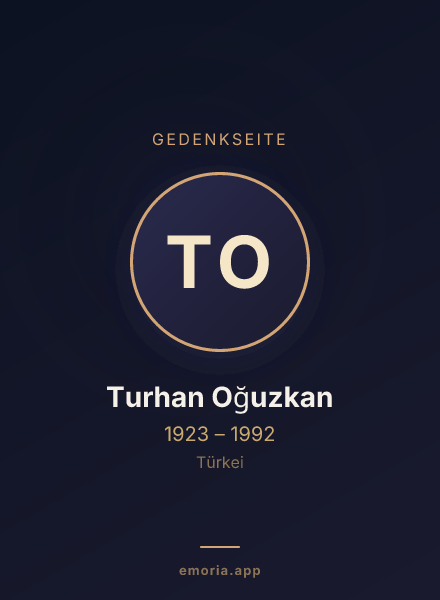 Gedenkportrait von Turhan Oğuzkan