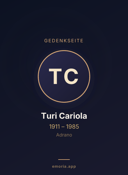 Gedenkportrait von Turi Cariola