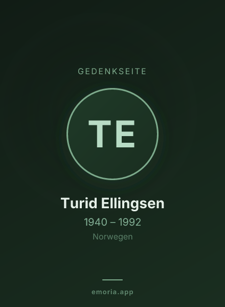 Gedenkportrait von Turid Ellingsen