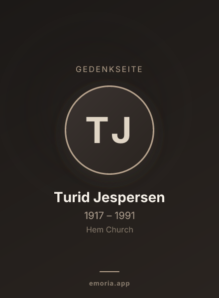 Gedenkportrait von Turid Jespersen