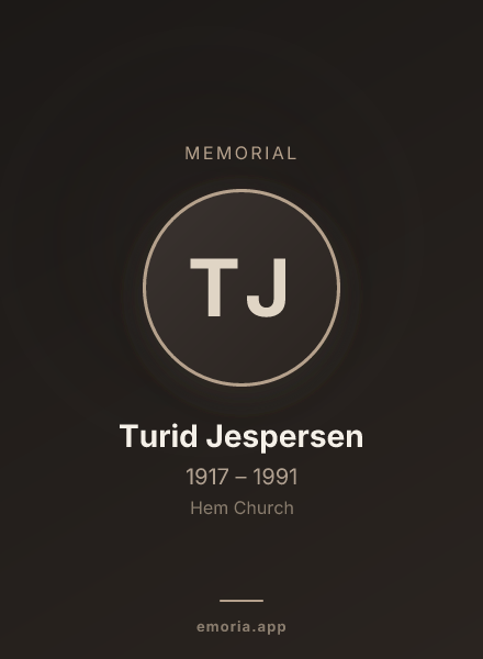 Memorial portrait of Turid Jespersen
