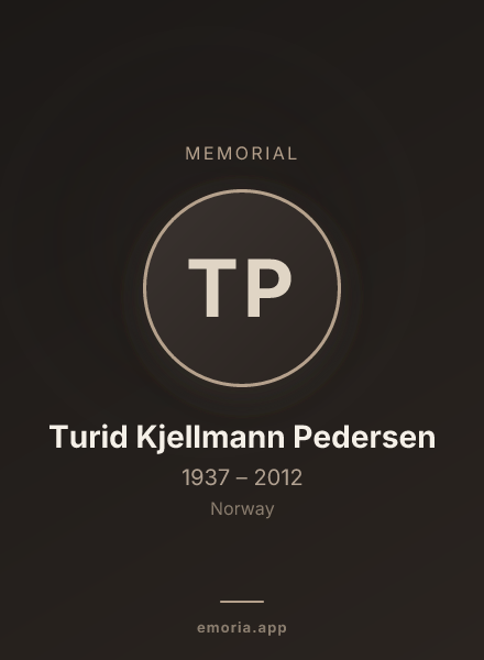 Memorial portrait of Turid Kjellmann Pedersen