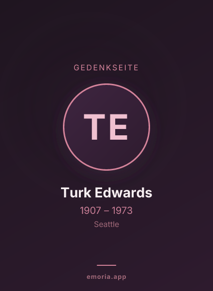 Gedenkportrait von Turk Edwards