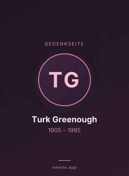 Gedenkportrait von Turk Greenough