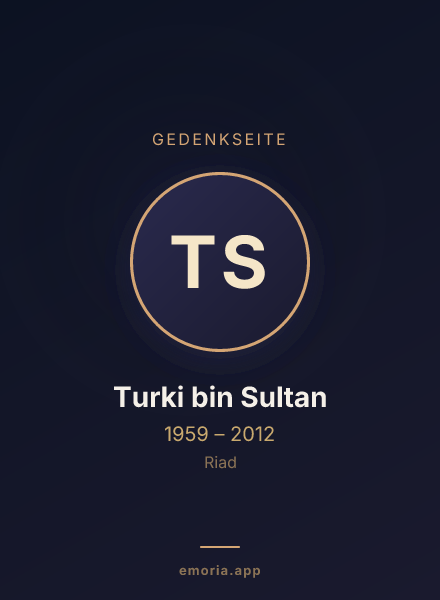 Gedenkportrait von Turki bin Sultan