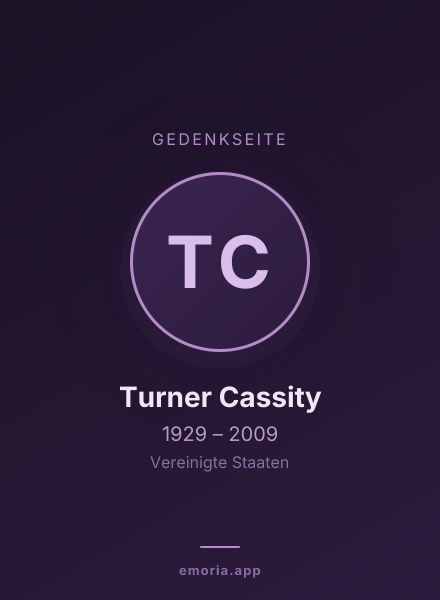 Gedenkportrait von Turner Cassity