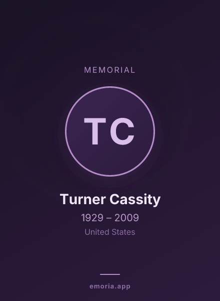 Memorial portrait of Turner Cassity