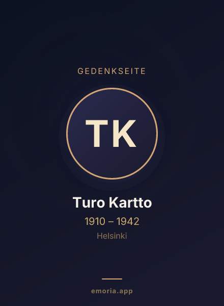 Gedenkportrait von Turo Kartto