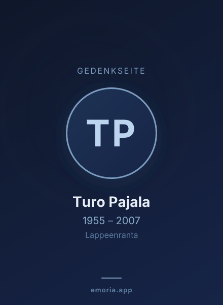 Gedenkportrait von Turo Pajala