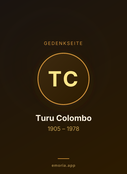Gedenkportrait von Turu Colombo