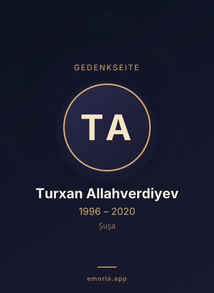Gedenkportrait von Turxan Allahverdiyev