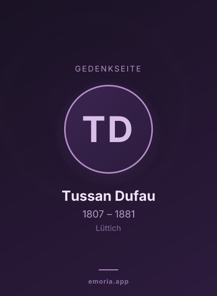 Gedenkportrait von Tussan Dufau