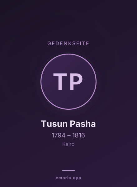 Gedenkportrait von Tusun Pasha