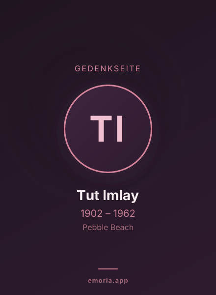 Gedenkportrait von Tut Imlay
