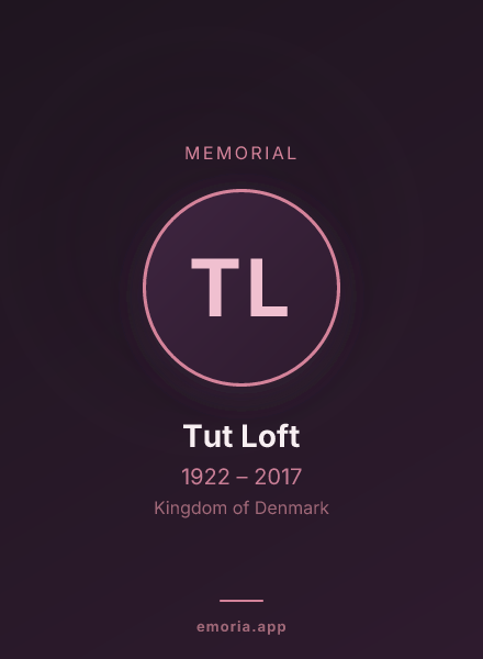 Memorial portrait of Tut Loft
