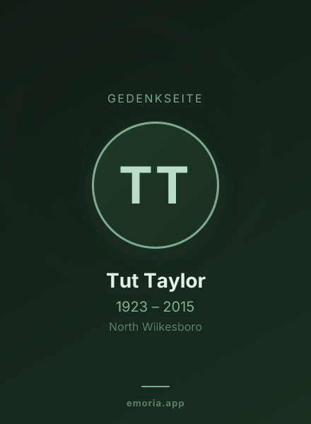 Gedenkportrait von Tut Taylor