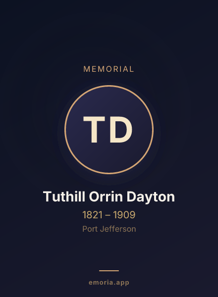 Memorial portrait of Tuthill Orrin Dayton