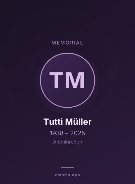Memorial portrait of Tutti Müller