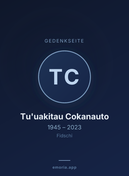 Gedenkportrait von Tu'uakitau Cokanauto