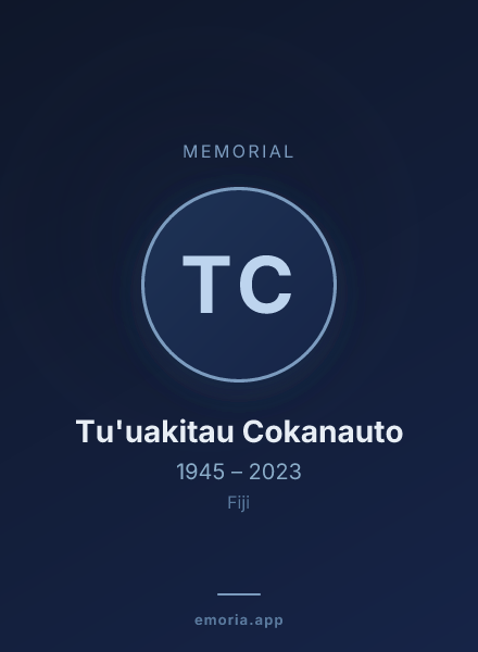 Memorial portrait of Tu'uakitau Cokanauto