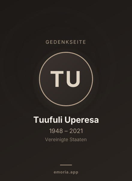 Gedenkportrait von Tuufuli Uperesa