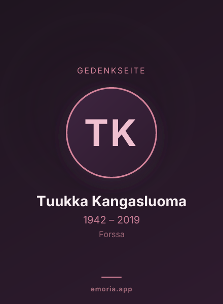 Gedenkportrait von Tuukka Kangasluoma