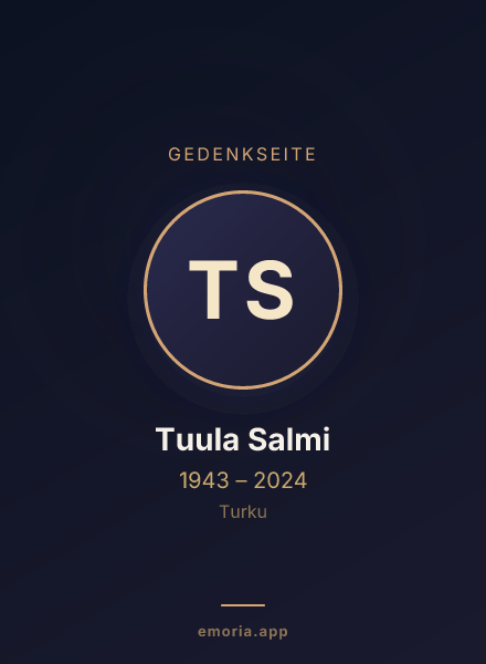Gedenkportrait von Tuula Salmi