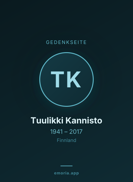 Gedenkportrait von Tuulikki Kannisto