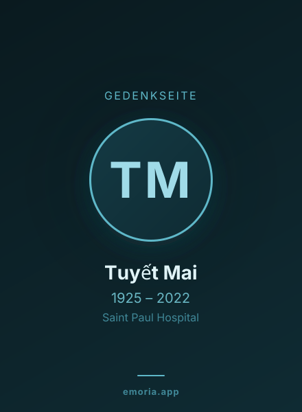 Gedenkportrait von Tuyết Mai