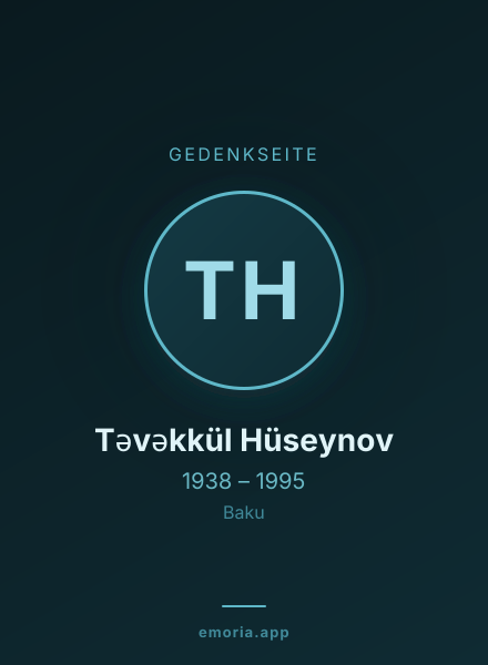 Gedenkportrait von Təvəkkül Hüseynov